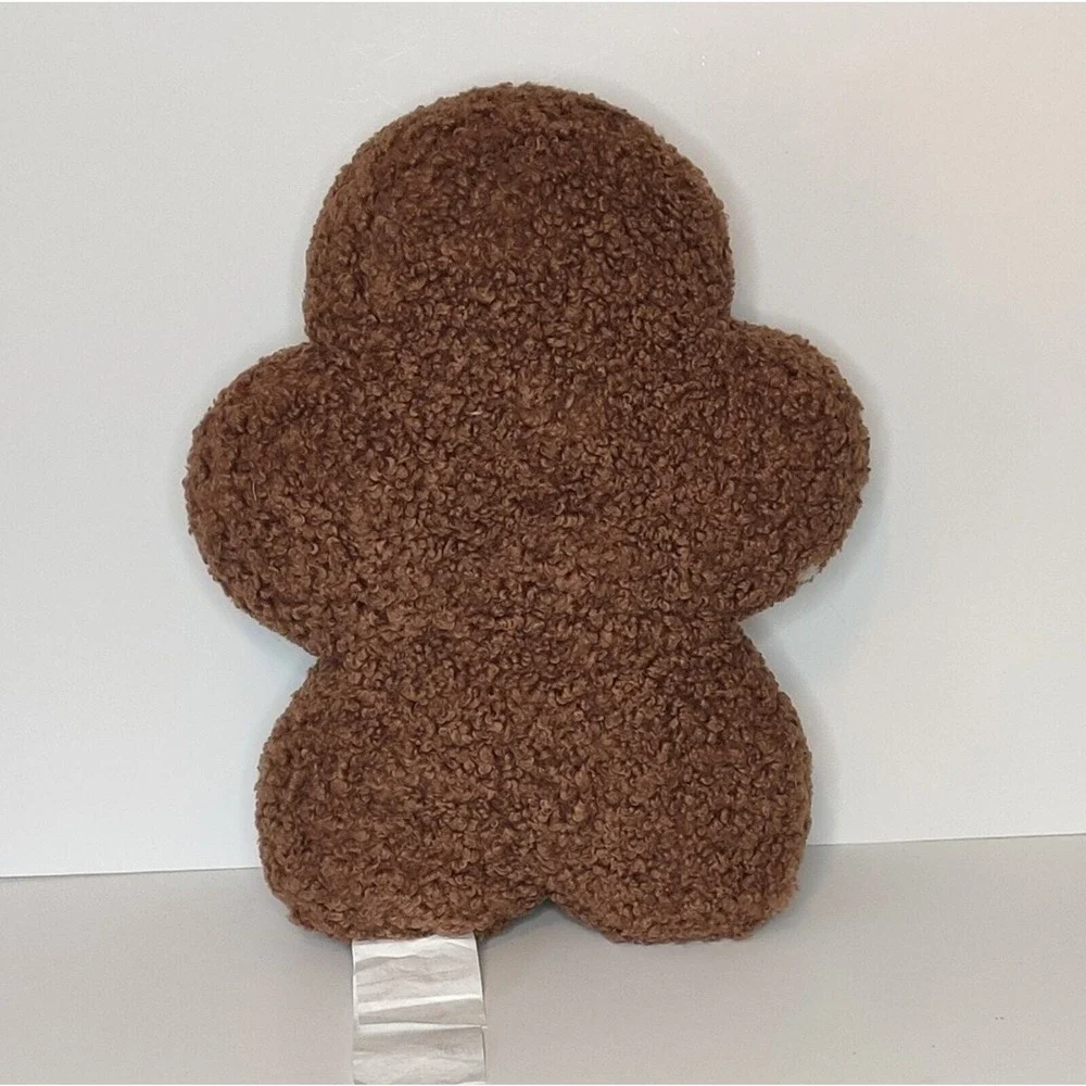 Viral Tik Tok Gingerbread Pillow Plush Pink Cheeks‎ Christmas Decor Large NEW!